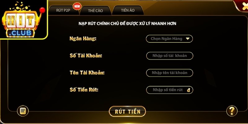 Tuân thủ hạn mức quy định nạp rút tiền Hitclub